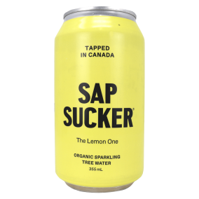 Front of Sapsucker Sparkling Tree Water The Lemon One 