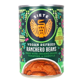Front of Siete Vegan Refried Ranchero Beans