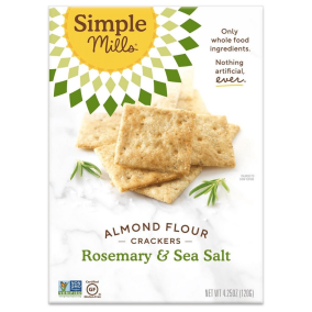 Simple Mills Grain-Free Almond Flour Crackers Rosemary & Sea Salt, 120g