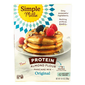 Front of Simple Mills Protein Almond Pancake Mix