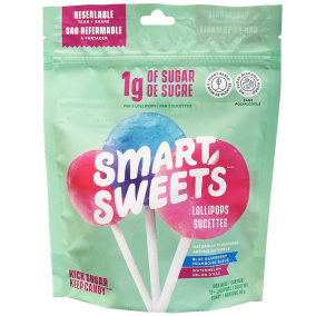 Front of SmartSweets Low Sugar Lollipops