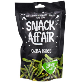 Front of Snack Affair Okra Bites, 20g
