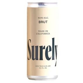 Front of Surely Non-Alcoholic White Wine Brut