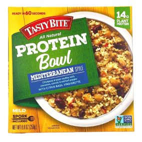 Front of Tasty Bite All Natural Protein Bowl Mediterranean Style