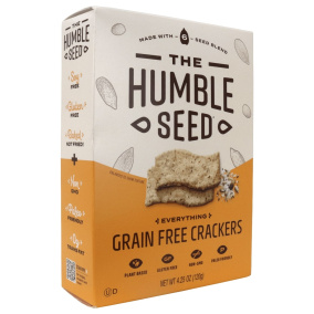 Front of The Humble Seed Grain-Free Multi-Seed Cracker Everything