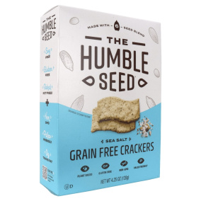 Front of The Humble Seed Grain-Free Multi-Seed Crackers Sea Salt