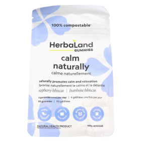Front of Herbaland Sugar-Free Calm Naturally Gummies for Adults, 90 Gummies