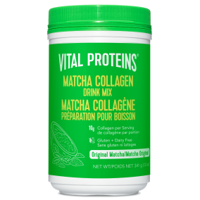 Front of Vital Proteins Pasture Raised, Grass Fed Matcha Collagen Peptide Drink Mix, 341g 