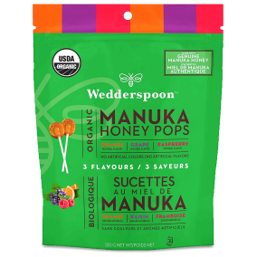 Wedderspoon Organic Manuka Honey Pops Variety Pack, 24 Pops