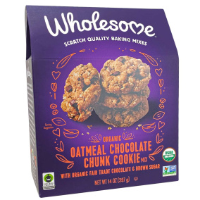 Front of Wholesome Organic Oatmeal Chocolate Chunk Cookie Mix, 397g
