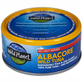 Wild Planet Non-GMO Wild Albacore Tuna No Salt, 142g