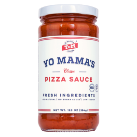 Front of Yo Mama’s All Natural Classic Keto Pizza Sauce, 354g