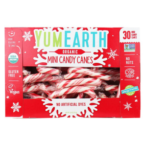 Front of YumEarth Organic Mini Candy Canes