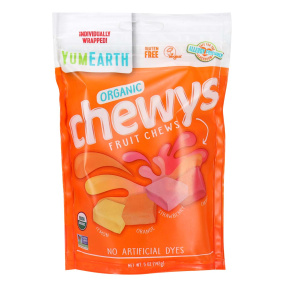Front of YumEarth Organic Chewys Fruit Chews, 142g