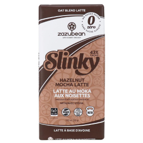 Zazubean Slinky 43% Cacao Oat Blend Latte Hazelnut Mocha Latte, 80g