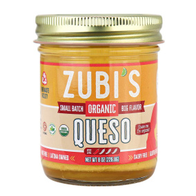Front of ZUBI's Organic Queso, 226.8g